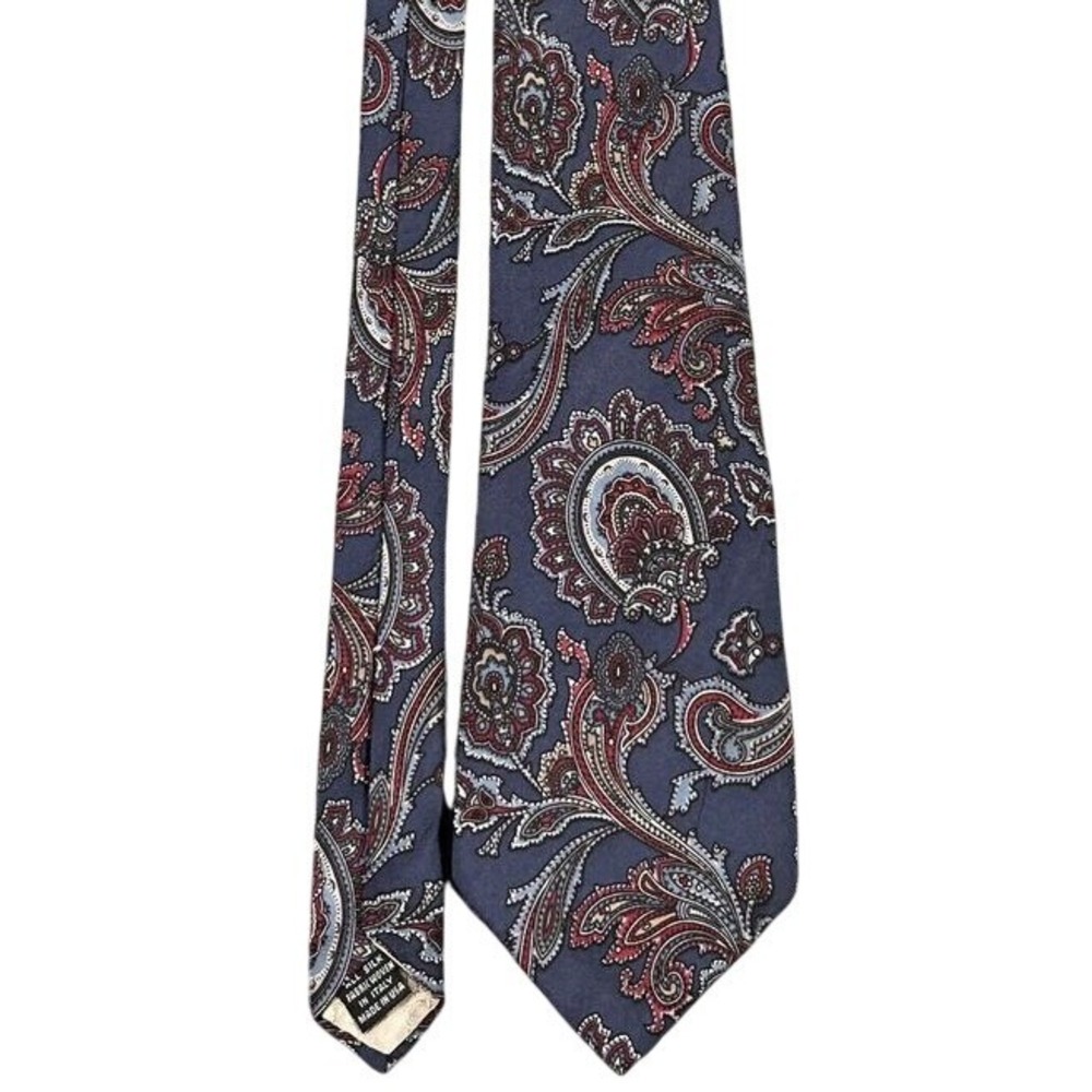 Christian Dior Monsieur Tie Mens 55"‎ Blue Abstract Silk Woven USA Made